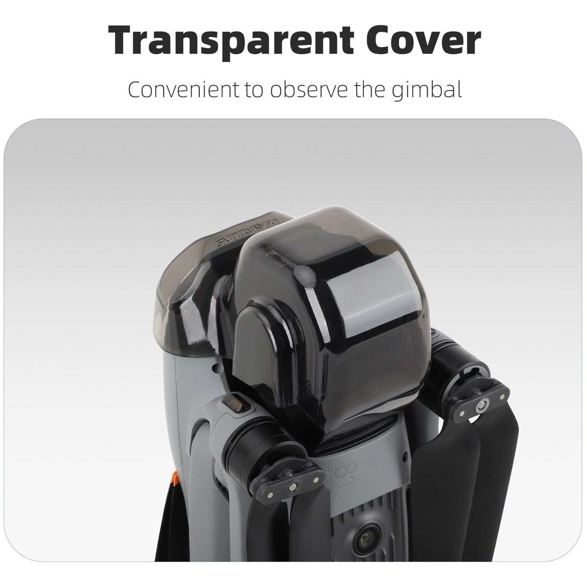 For DJI Air 3S Sunnylife Integrated Gimbal Cover Transparent Lens Cap Vision System Pro ... (Grey)
