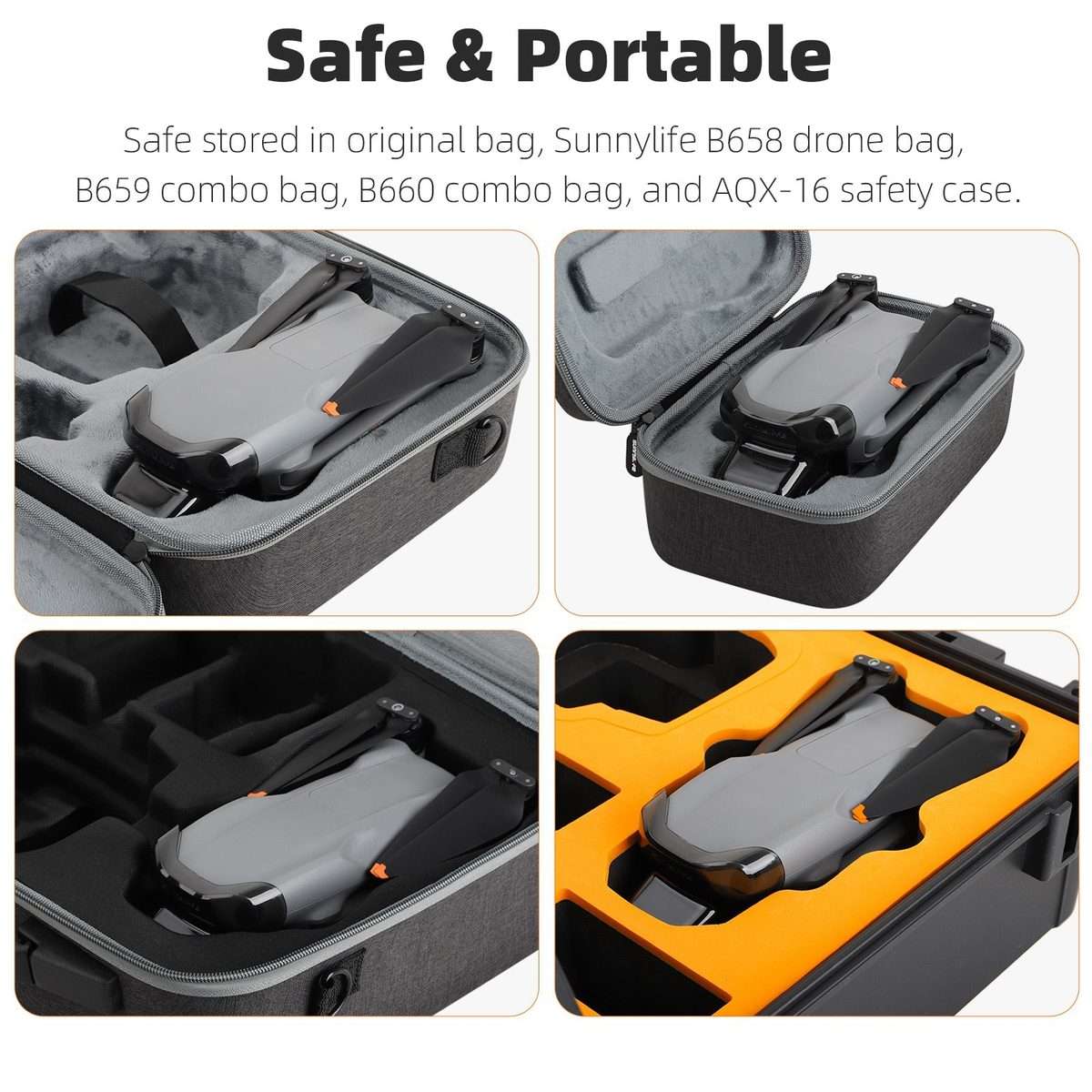 For DJI Air 3S Sunnylife Integrated Gimbal Cover Transparent Lens Cap Vision System Pro ... (Grey)