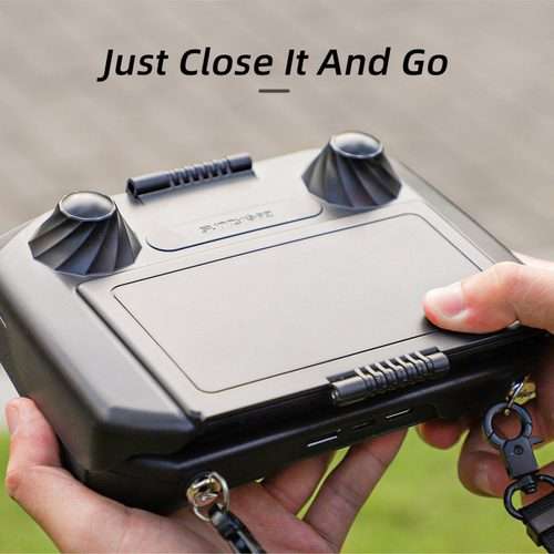 For DJI RC Pro Sunnylife 2 in 1 Controller Protector Sun Hood Screen Guard Monitor Sun ... (Black)