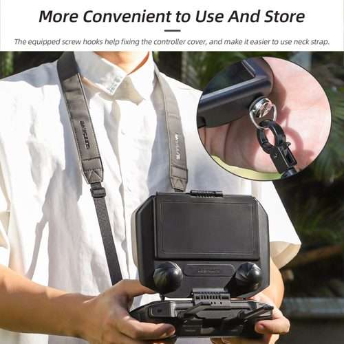 For DJI RC Pro Sunnylife 2 in 1 Controller Protector Sun Hood Screen Guard Monitor Sun ... (Black)