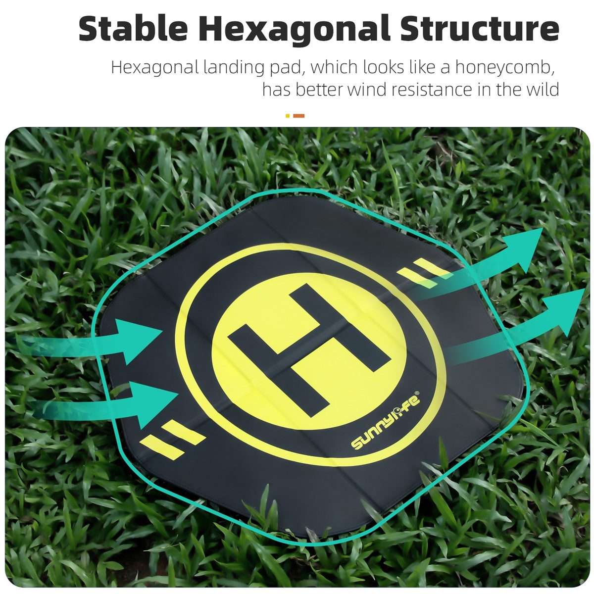 Sunnylife Drone Landing Pad 35cm Fast-Fold Double-Sided Leather Waterproof Hel ... (Yellow+Orange)