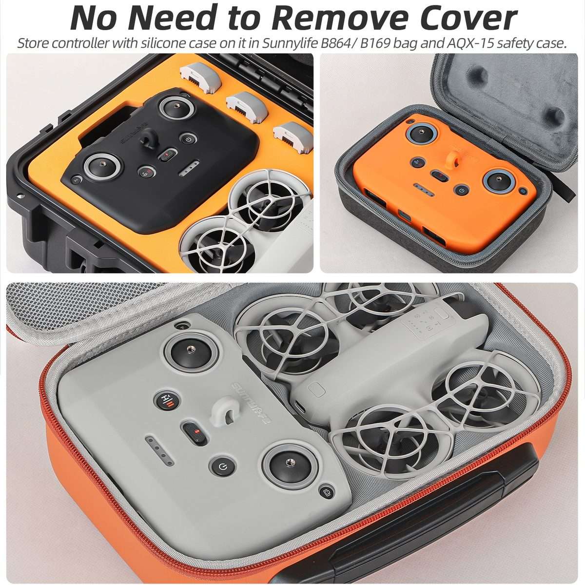 For DJI Neo / Mini 4 Pro / RC-N3 / RC-N2 / RC-N1 Sunnylife Controller Protective Cover ... (Grey)