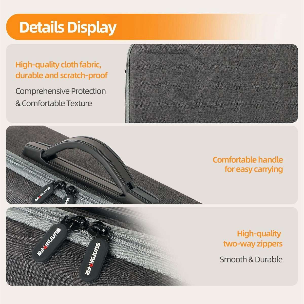 For DJI Mavic 4 Pro Sunnylife Drone Body Carrying Case Storage Bag (Grey)