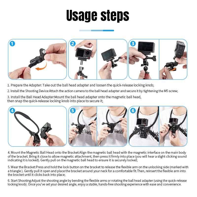 STARTRC Lazy Neck Bracket V3 POV View Mount (Black)