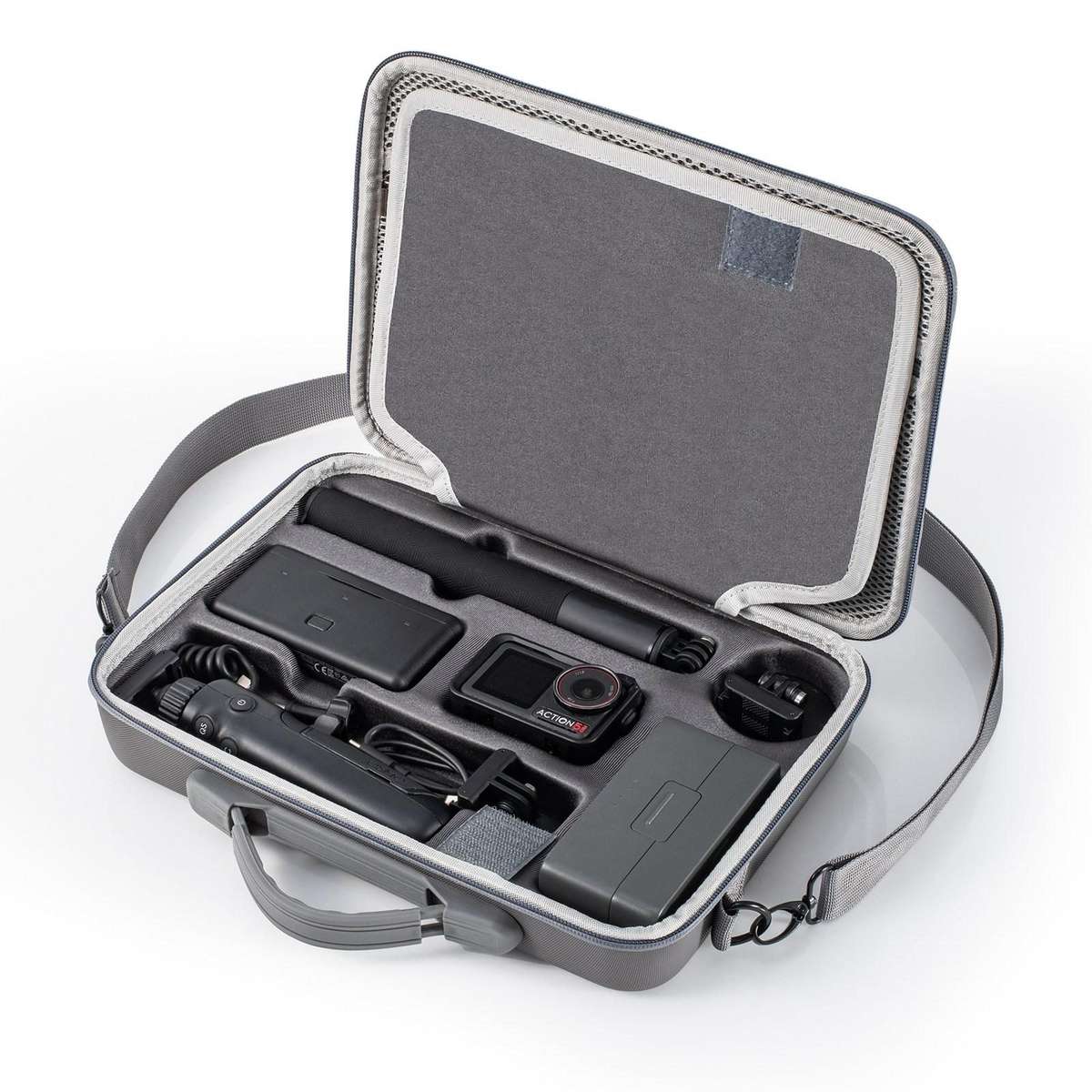 For DJI Osmo Action 5 Pro STARTRC Portable Handbag Shoulder PU Storage Bag (Dark Gray)