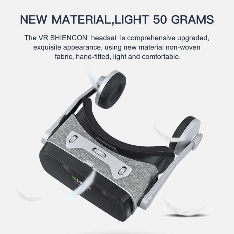 VR SHINECON G07E Virtual Reality 3D Video Glasses Suitable for 4.0 inch - 6.3 inch Smar ... (Grey)