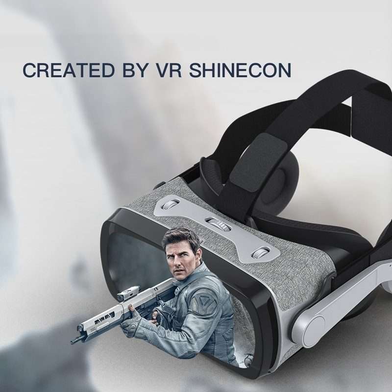 VR SHINECON G07E Virtual Reality 3D Video Glasses Suitable for 4.0 inch - 6.3 inch Smar ... (Grey)