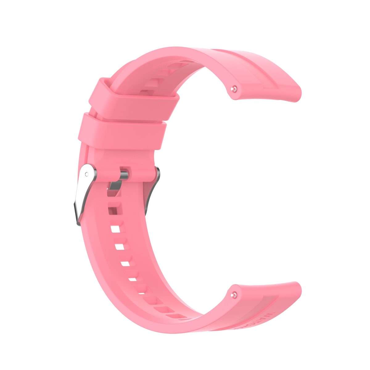 For TicWatch Pro 3 Silicone Watch Band with Silver Steel Buckle(Pink)