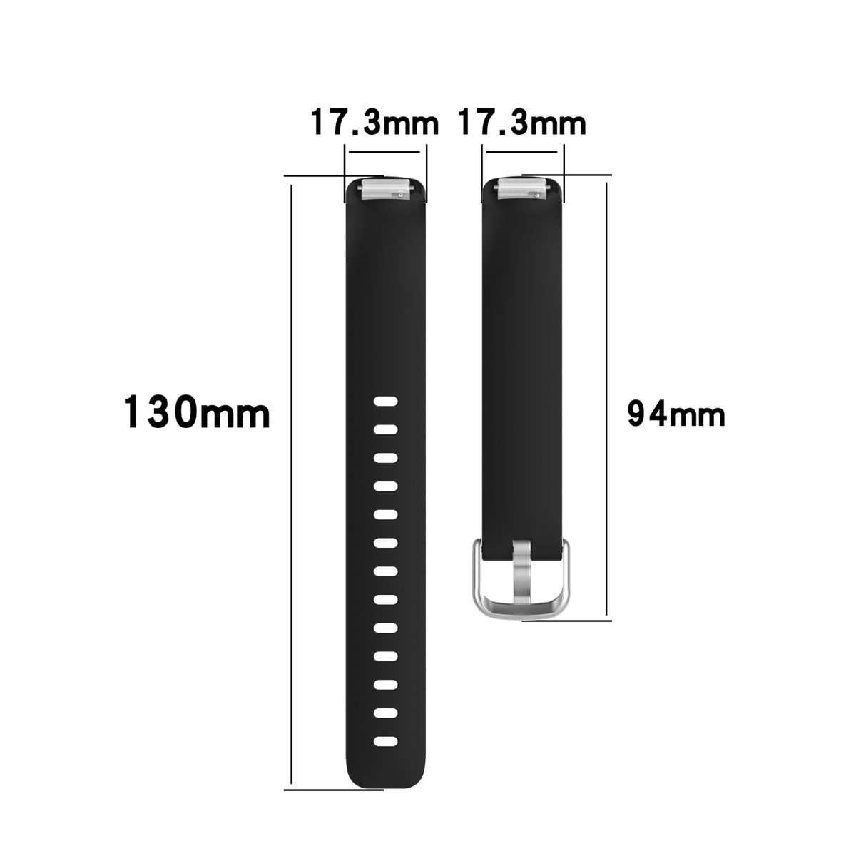 For Fitbit Inspire 2 TPE Watch Band, Size:L(White)