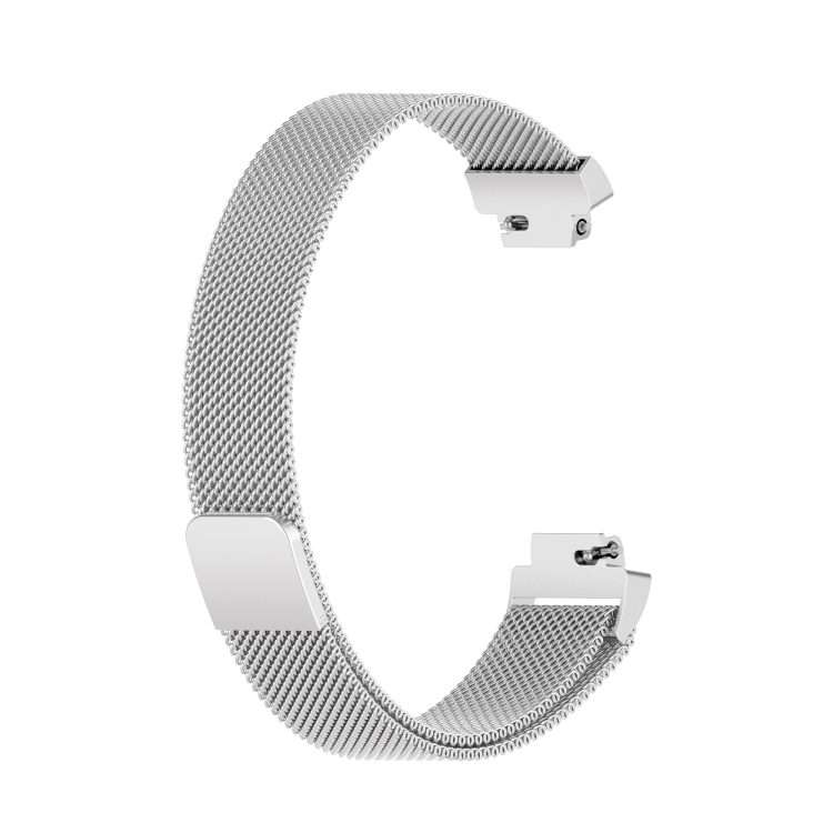 For Fitbit Inspire 2 Milanese Watch Band, Size:S(Silver)