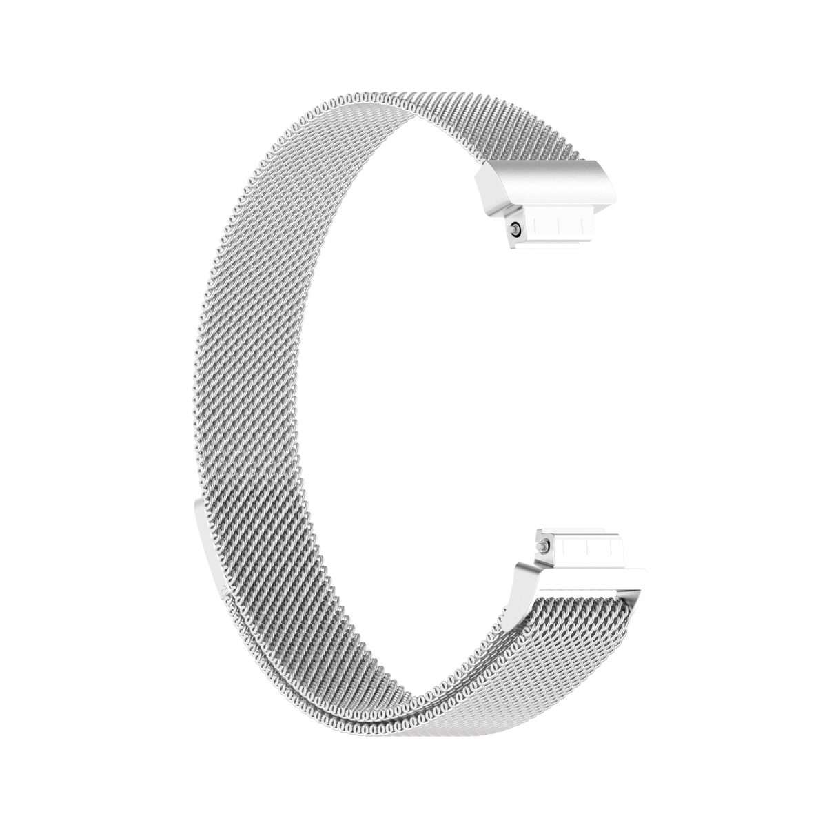 For Fitbit Inspire 2 Milanese Watch Band, Size:S(Silver)