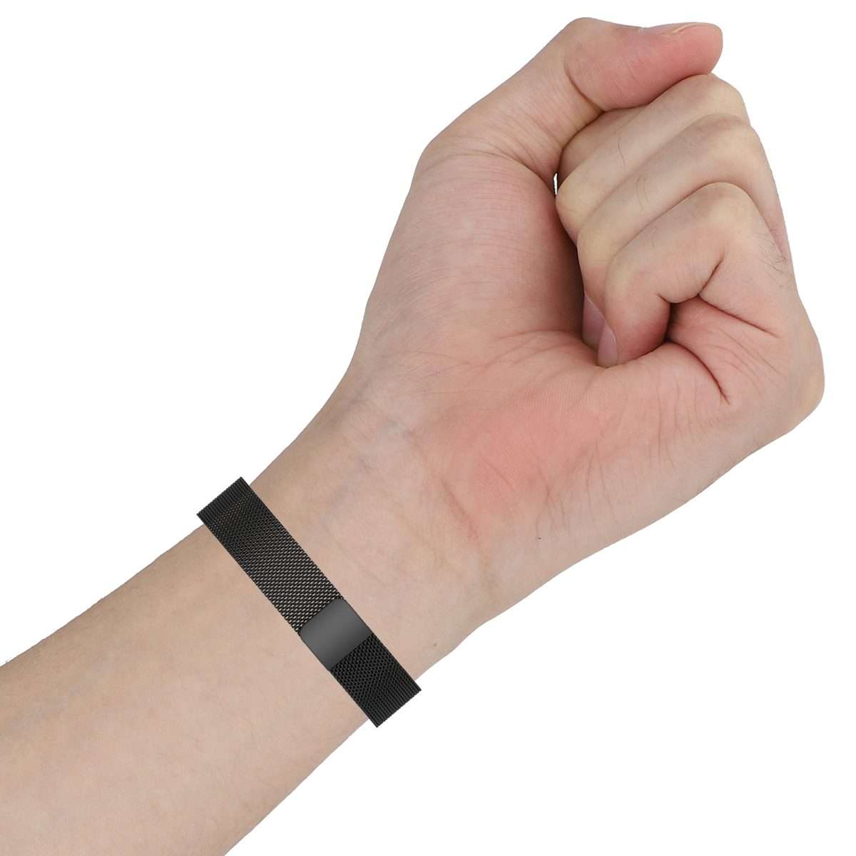 For Fitbit Inspire 2 Milanese Watch Band, Size:L(Silver)
