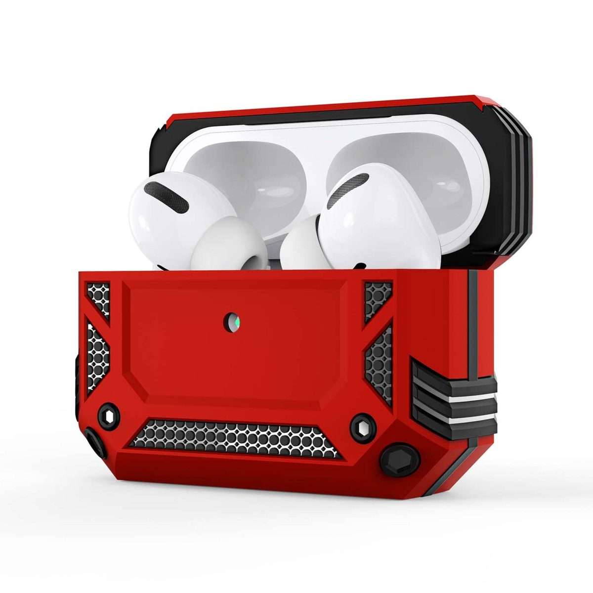 Iron Man Four-corner Shockproof Earphone Protective Cover For AirPods Pro(Silver)