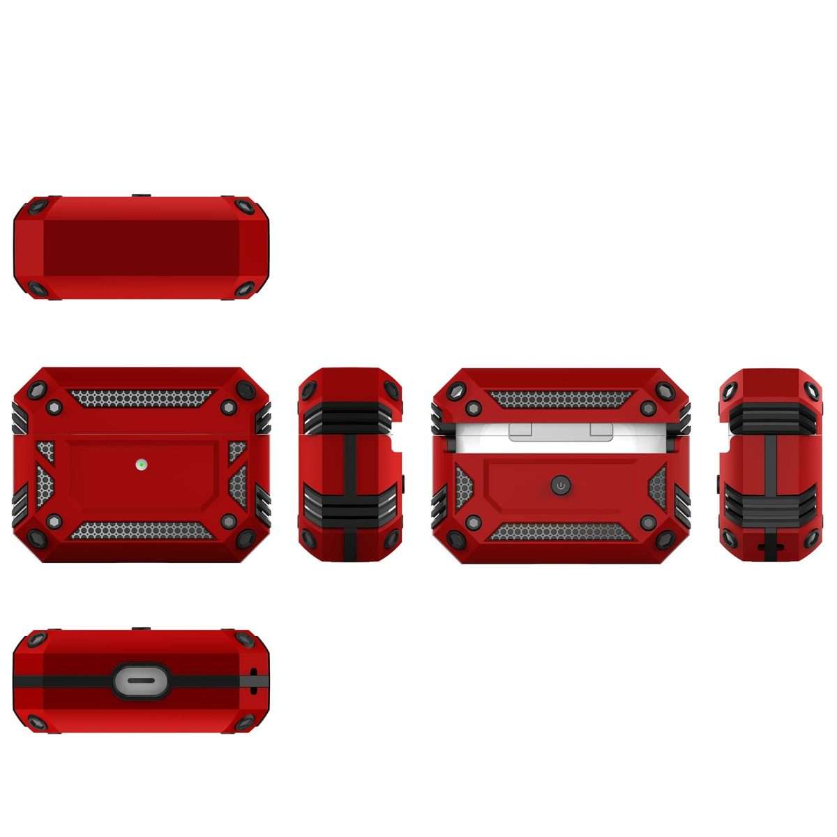 Iron Man Four-corner Shockproof Earphone Protective Cover For AirPods Pro(Silver)