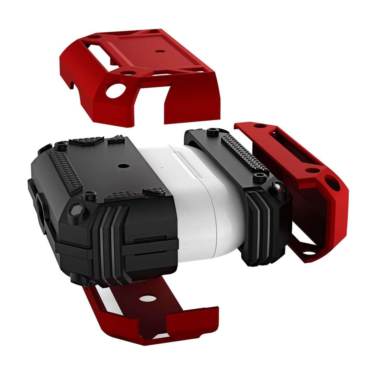 Iron Man Four-corner Shockproof Earphone Protective Cover For AirPods Pro(Blue)