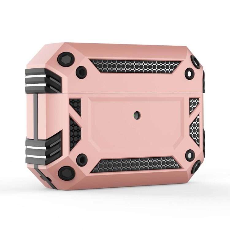 Iron Man Four-corner Shockproof Earphone Protective Cover For AirPods Pro(Rose Gold)