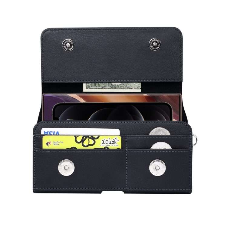 Litchi Texture Vertical Flip Thwartwise PU Leather Case / Waist Bag with Back Splint & Card Slots