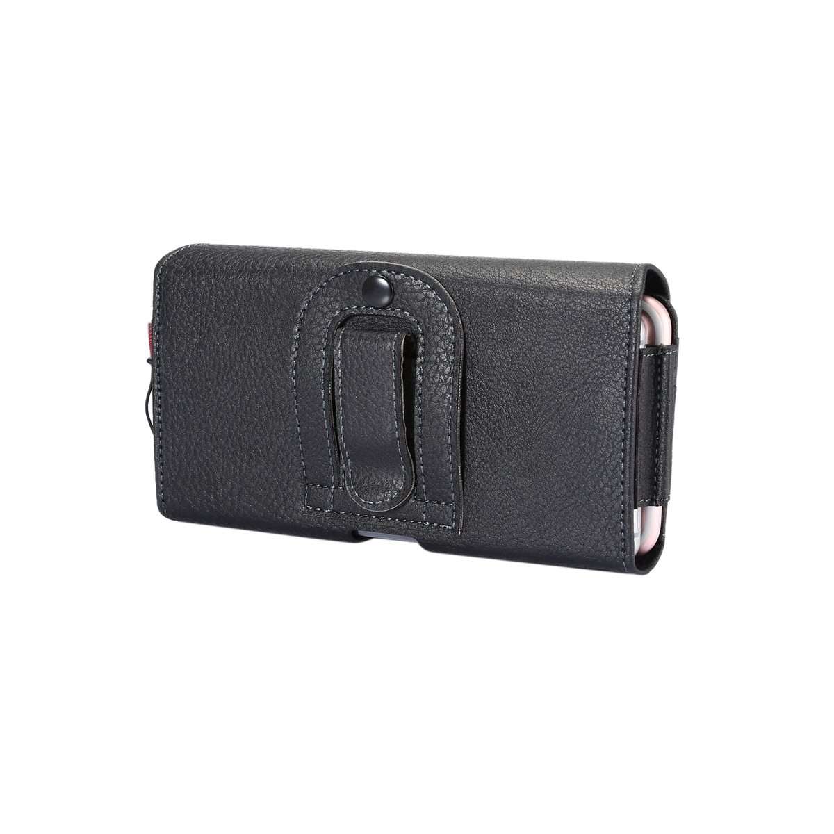 Litchi Texture Vertical Flip Thwartwise PU Leather Case / Waist Bag with Back Splint & Card Slots