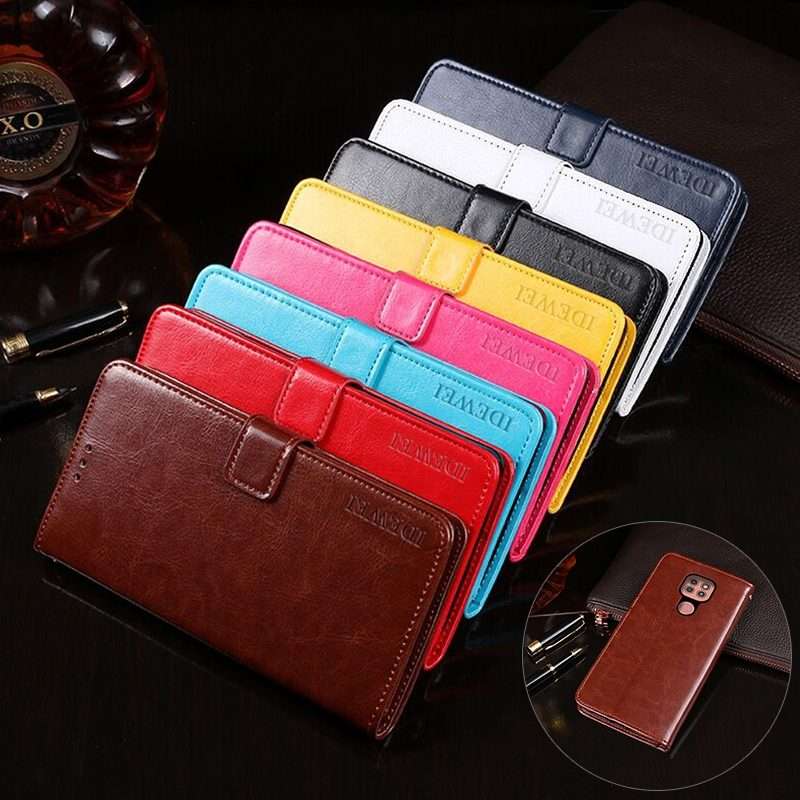For Lenovo K12 Note idewei Crazy Horse Texture Horizontal Flip Leather Case with Holde ... (Brown)