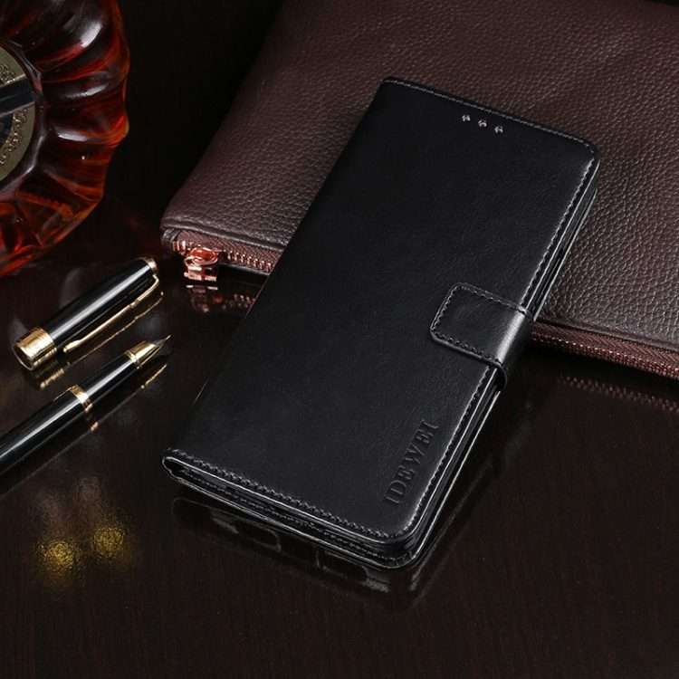 For Lenovo K12 Note idewei Crazy Horse Texture Horizontal Flip Leather Case with Holde ... (Black)