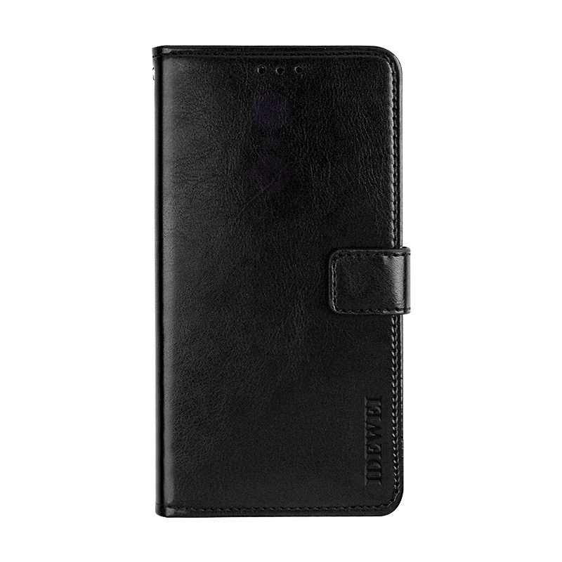 For Lenovo K12 Note idewei Crazy Horse Texture Horizontal Flip Leather Case with Holde ... (Black)