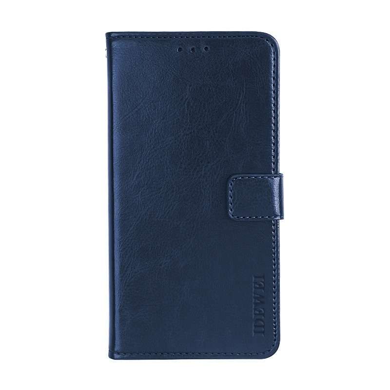 For Lenovo K12 Note idewei Crazy Horse Texture Horizontal Flip Leather Case with H ... (Dark Blue)