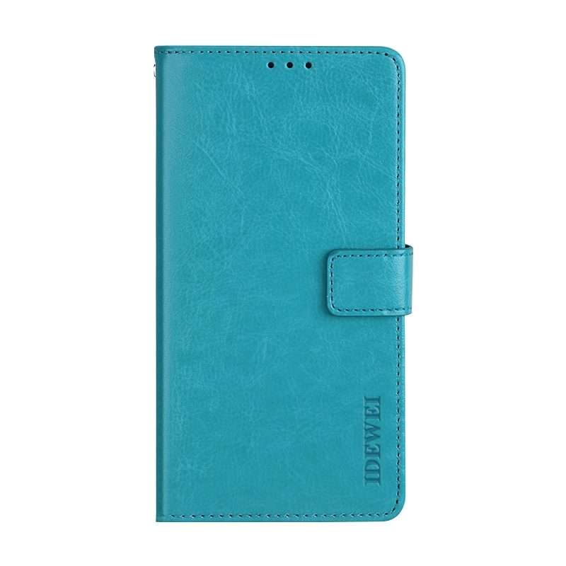 For Lenovo K12 Note idewei Crazy Horse Texture Horizontal Flip Leather Case with Ho ... (Sky Blue)