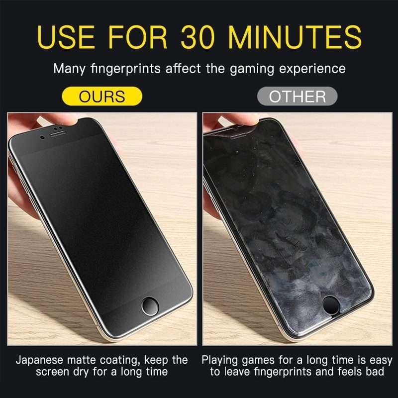 For iPhone 12 Pro Max AG Matte Frosted Full Cover Tempered Glass Film