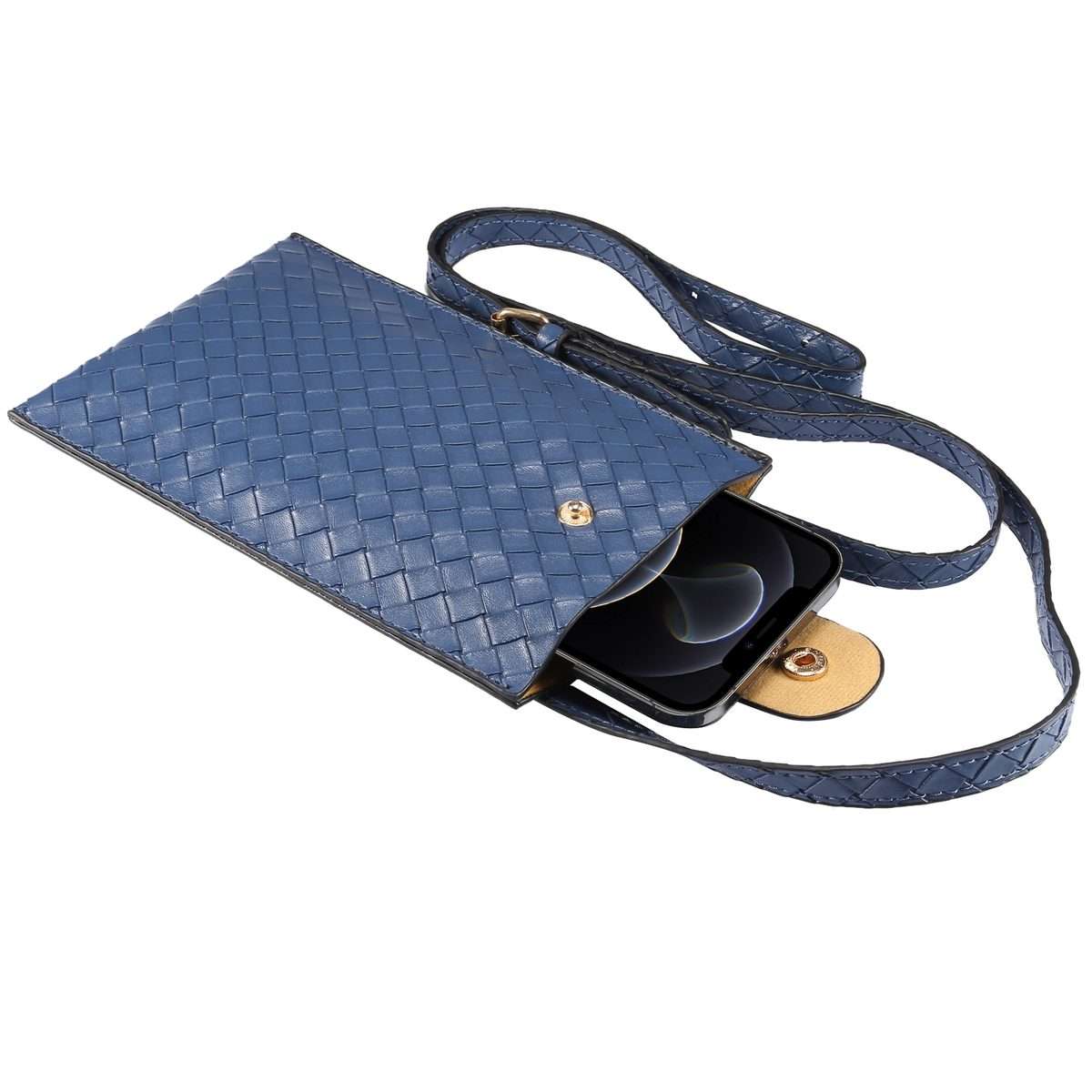 Braided Packing Simple High-end Mobile Phone Bag with Lanyard, Suitable for 6.7 inch ... (Baolan)