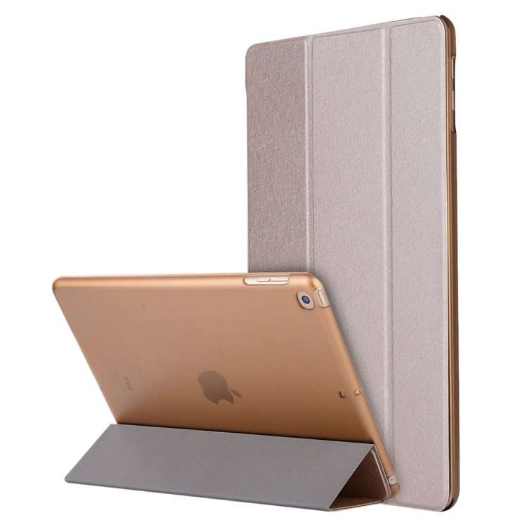 For iPad 10.2 2021 / 2020 / 2019 Silk Texture Horizontal Flip Magnetic PU Leather ... (Rose Gold)