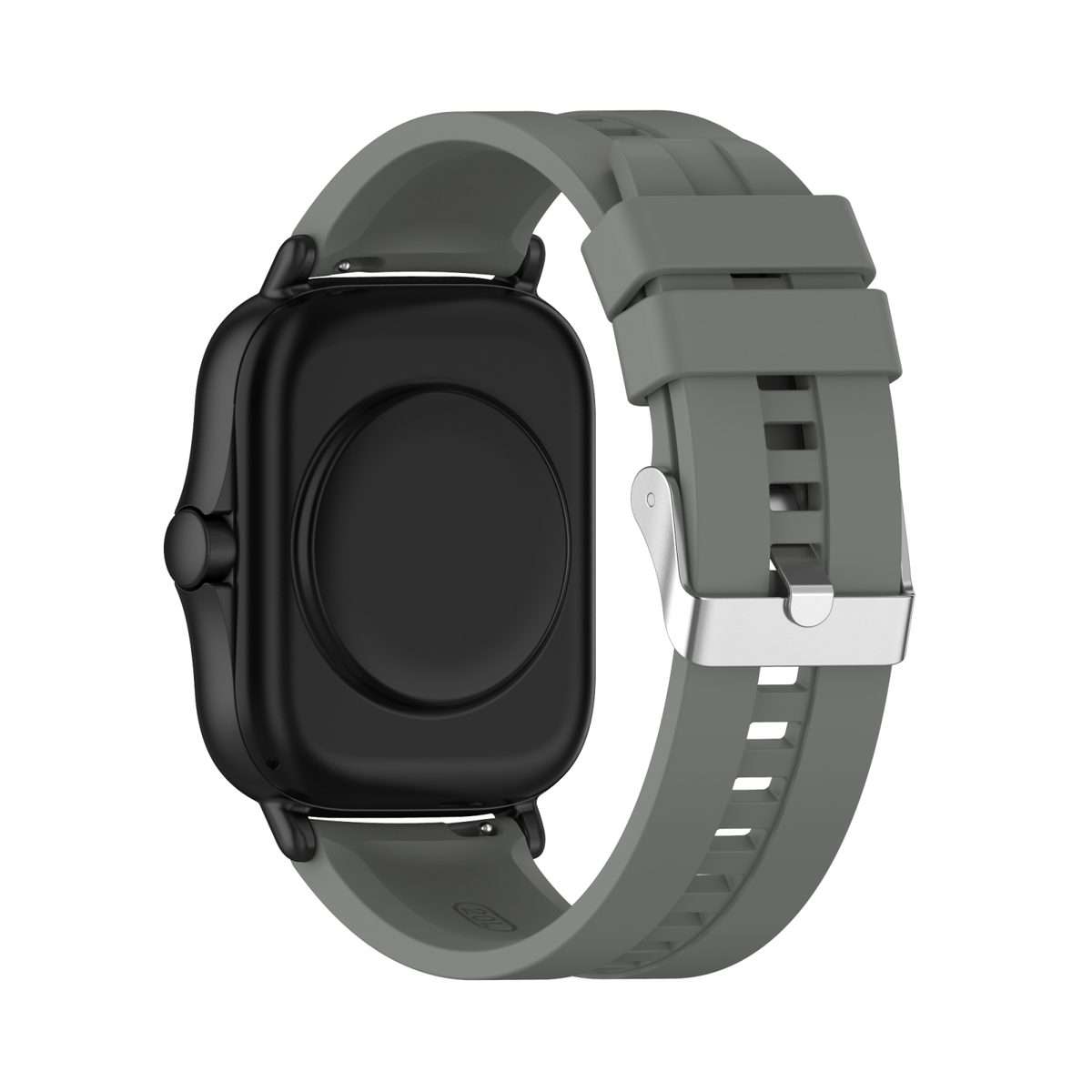For Amazfit GTS 2e / GTS 2 20mm Silicone Watch Band with Silver Buckle(Grey)