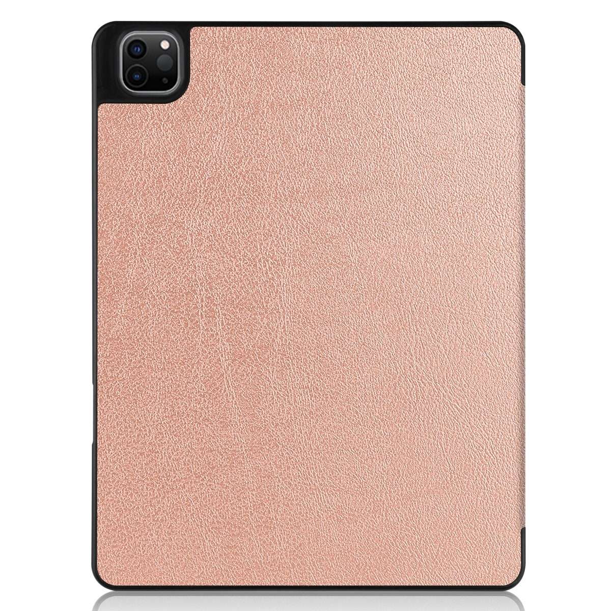 For iPad Pro 12.9 2022 / 2021 Horizontal Flip Honeycomb TPU + PU Leather Tablet Ca ... (Rose Gold)