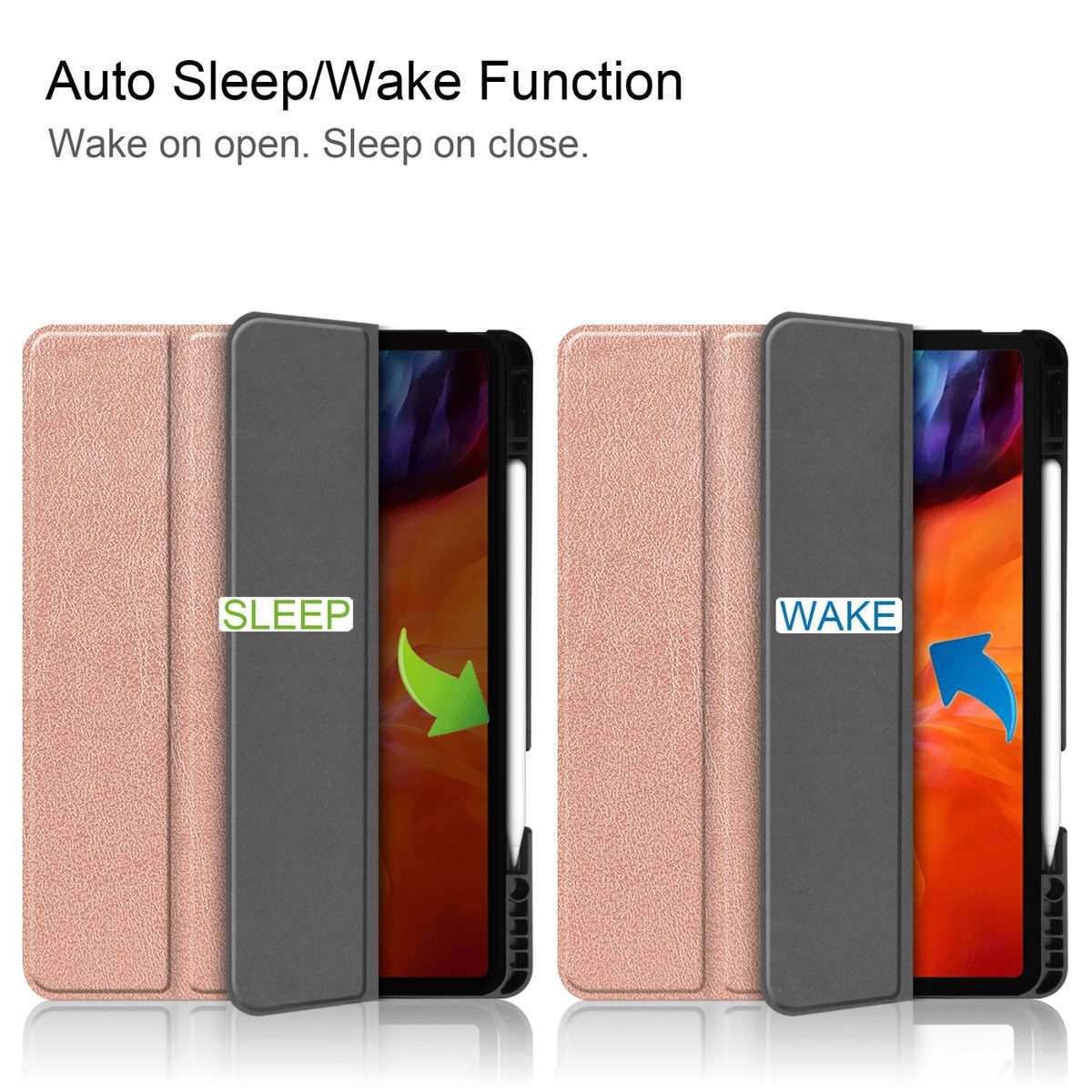 For iPad Pro 12.9 2022 / 2021 Horizontal Flip Honeycomb TPU + PU Leather Tablet Ca ... (Rose Gold)