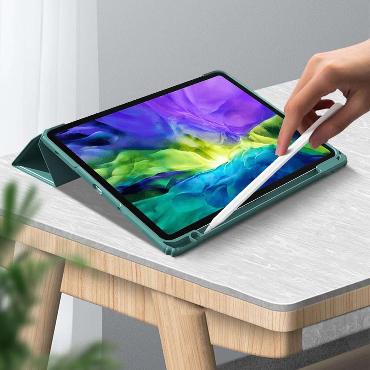 For iPad Pro 11 2022 / 2021 / 2020 Mutural Pinyue Series PC + TPU Horizontal Flip Leath ... (Blue)