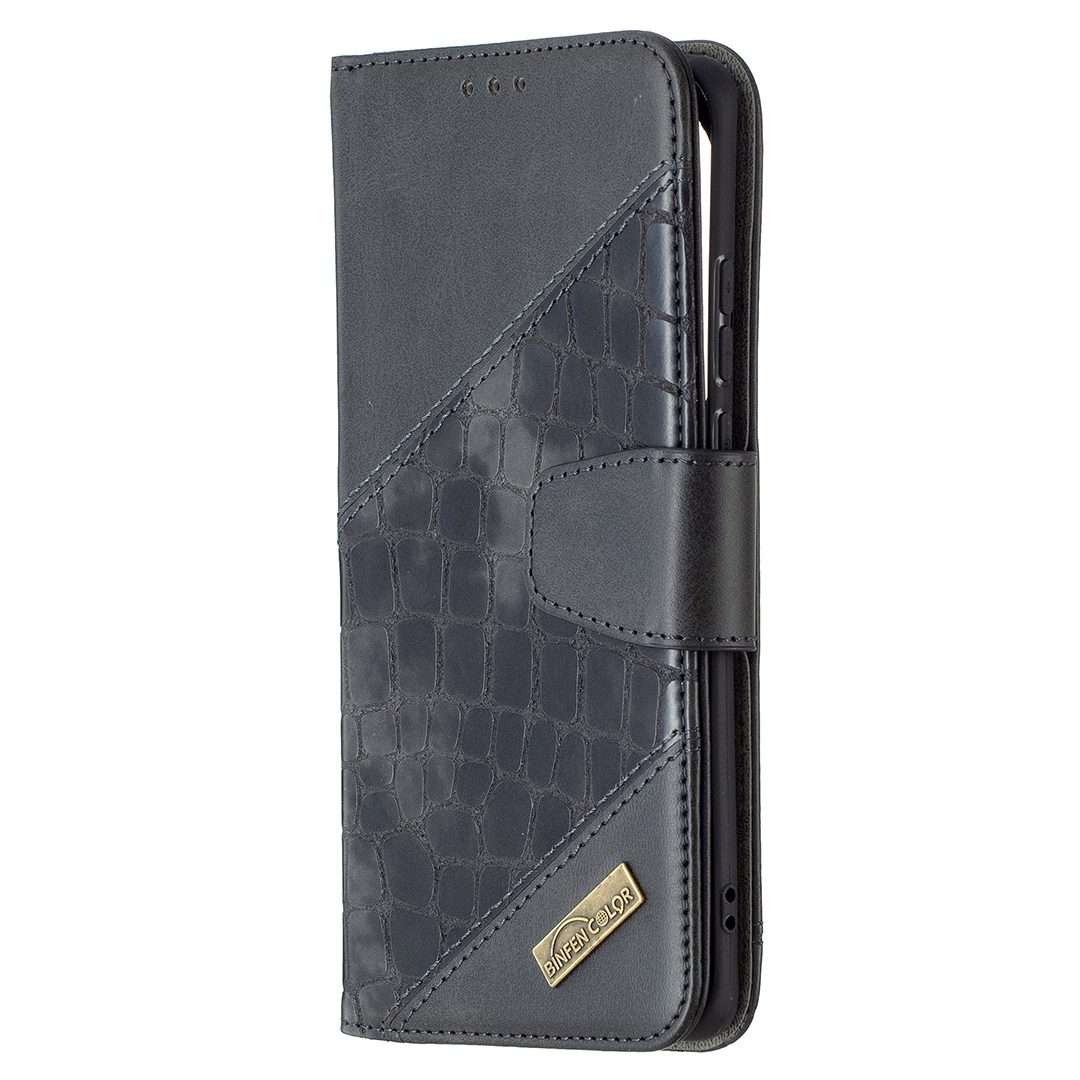For Huawei P50 Pro Matching Color Crocodile Texture Horizontal Flip PU Leather Case wi ... (Black)