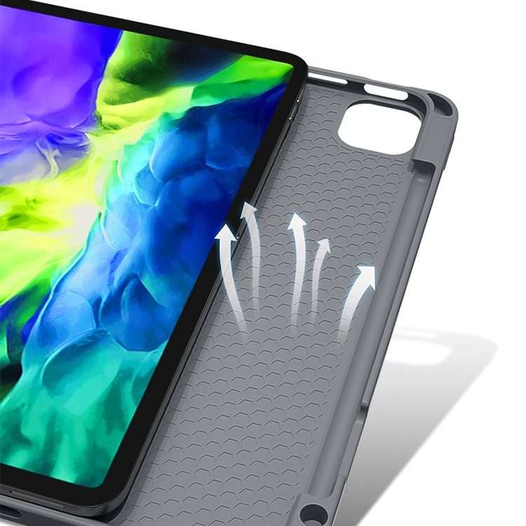 For iPad Pro 11 2022 / 2021 / 2020 Mutural Multi-fold Smart Leather Tablet Case (Blue)