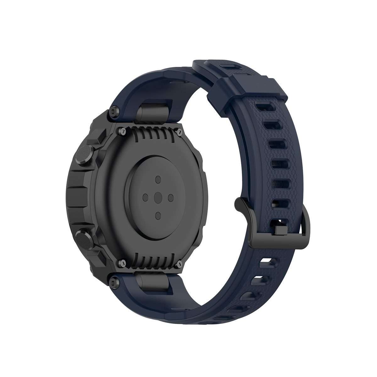 For Amazfit T-Rex Pro / Amazfit T-Rex Silicone Watch Band with Dismantling Tools ... (Navy Blue)