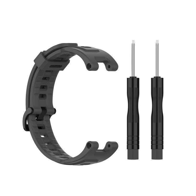 For Amazfit T-Rex Pro / Amazfit T-Rex Silicone Watch Band with Dismantling Tools ... (Dark Grey)