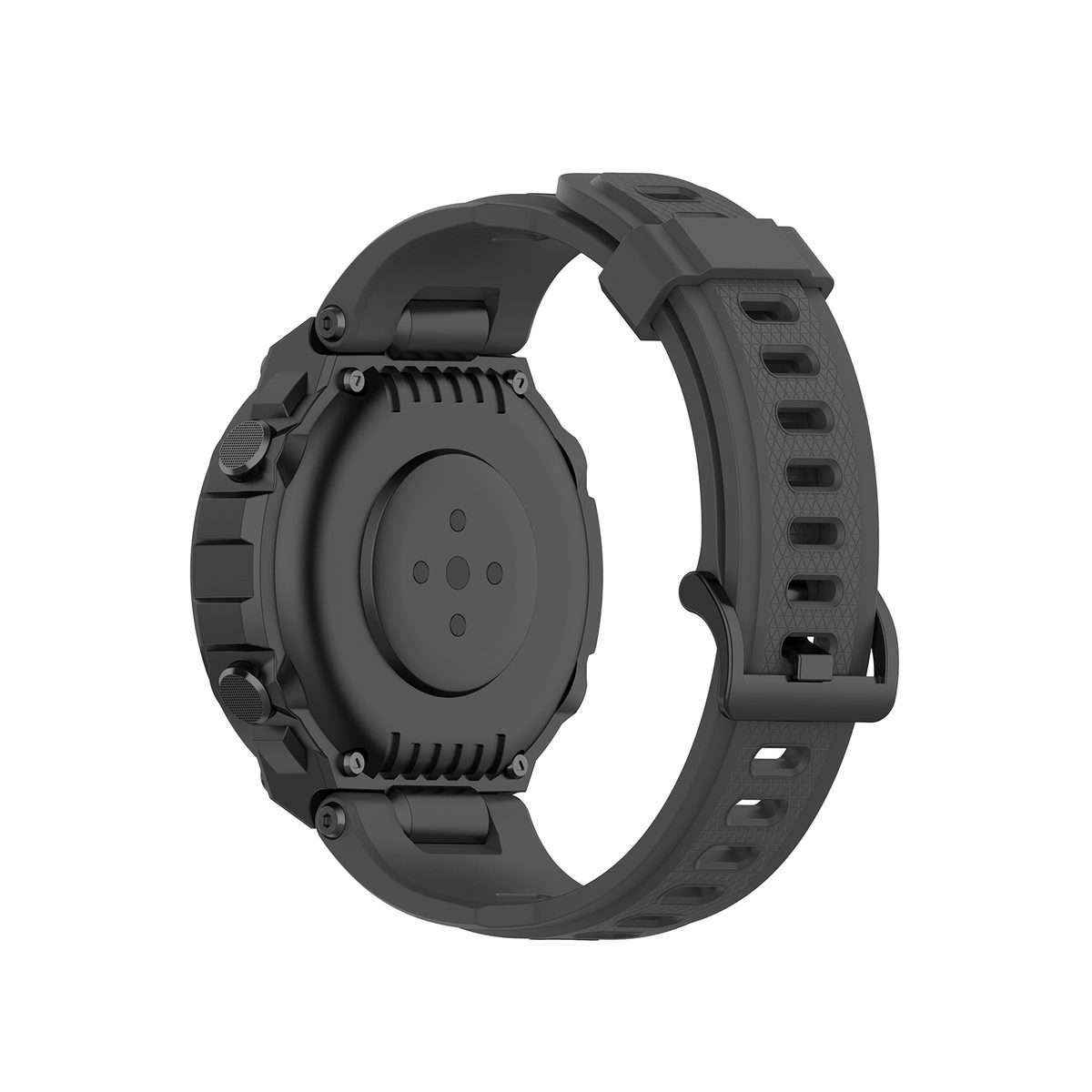 For Amazfit T-Rex Pro / Amazfit T-Rex Silicone Watch Band with Dismantling Tools ... (Dark Grey)