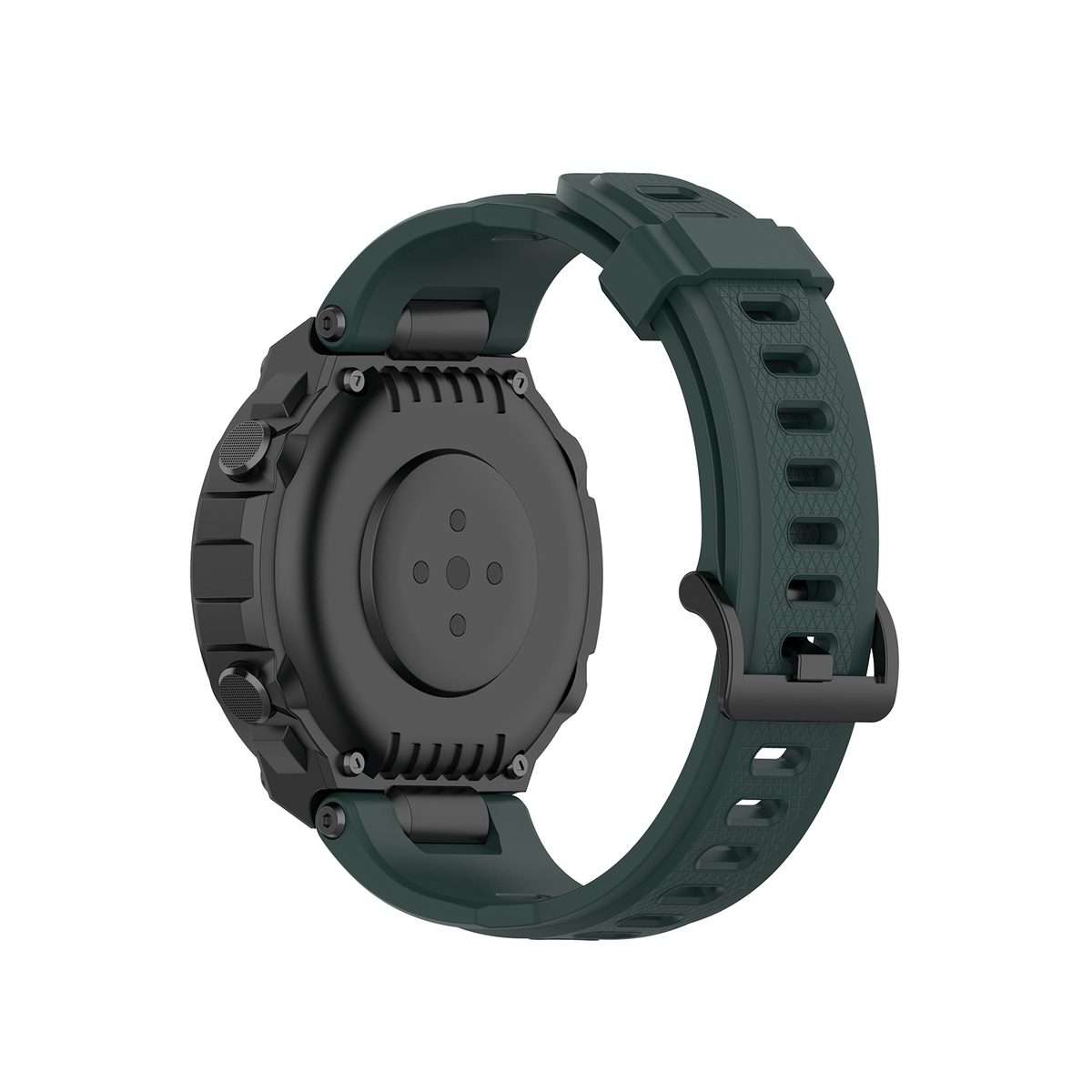 For Amazfit T-Rex Pro / Amazfit T-Rex Silicone Watch Band with Dismantling Tools ... (Olive Green)