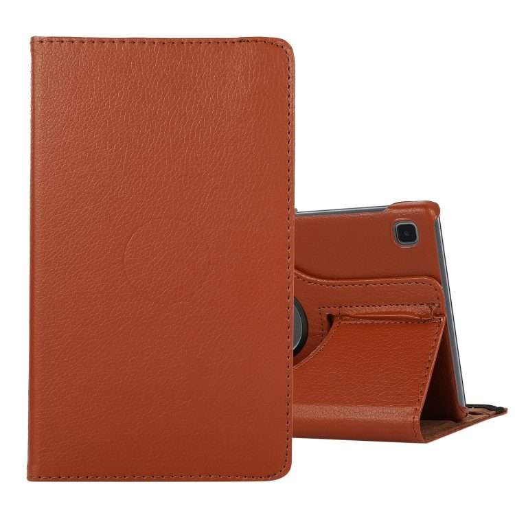 For Samsung Galaxy A7 Lite T220 360 Degree Rotation Litchi Texture Flip Leather Case w ... (Brown)