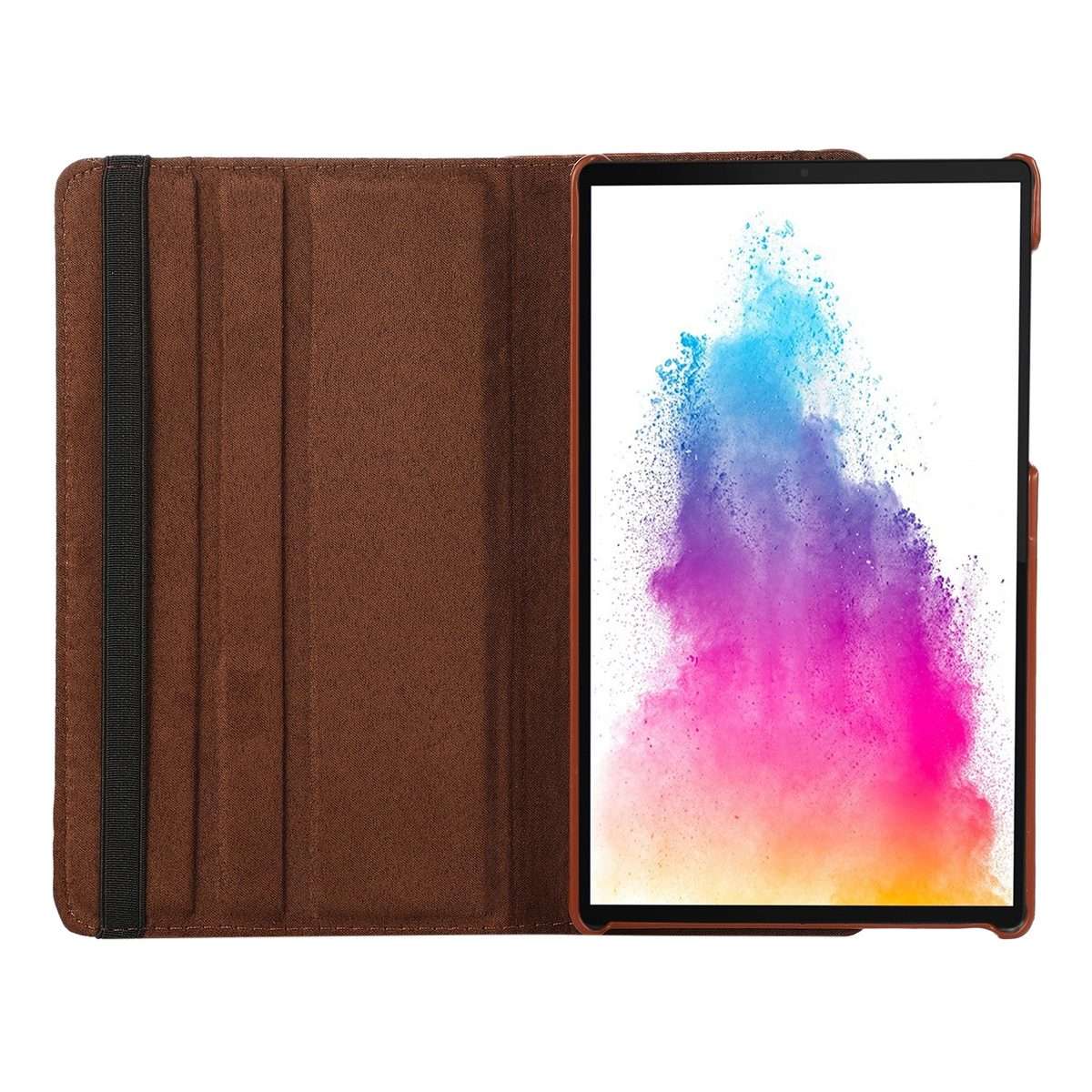 For Samsung Galaxy A7 Lite T220 360 Degree Rotation Litchi Texture Flip Leather Case w ... (Brown)