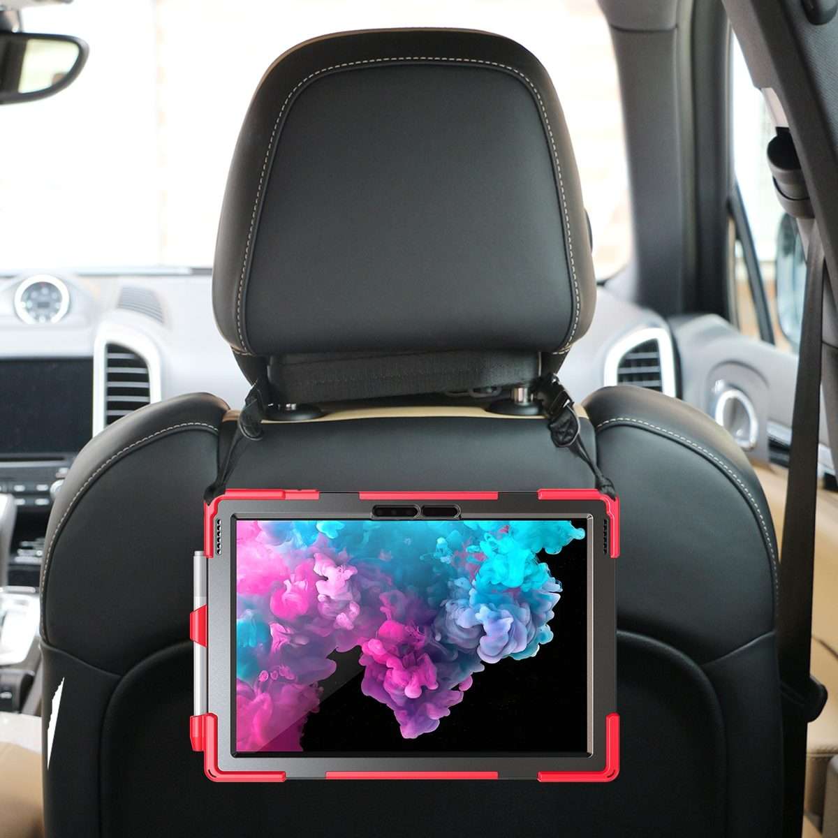 For Microsoft Surface Pro 4 / 5 / 6 / 7 / 7+ Shockproof Colorful Silicone + PC Protectiv ... (Red)