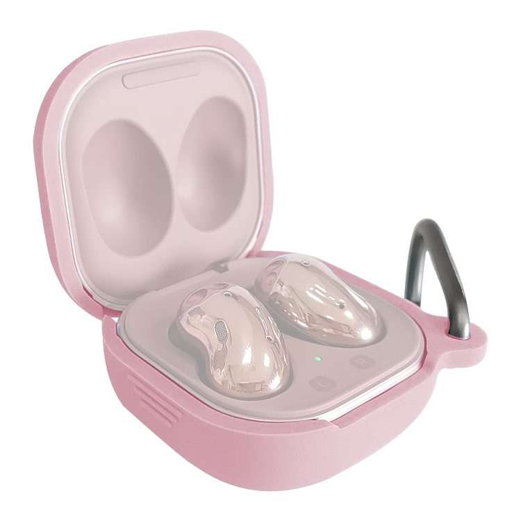 For Samsung Galaxy Buds Live / Pro Bluetooth Earphone Silicone Protective Case with Hook(Pink)