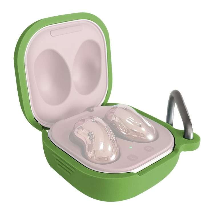 For Samsung Galaxy Buds Live / Pro Bluetooth Earphone Silicone Protective Case w ... (Grass Green)
