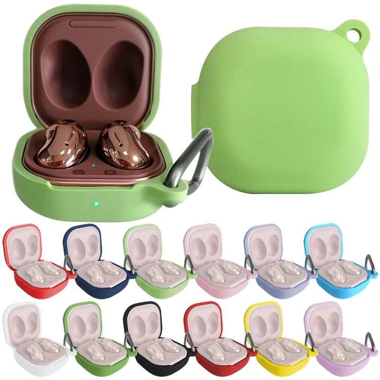 For Samsung Galaxy Buds Live / Pro Bluetooth Earphone Silicone Protective Case with Hook(Yellow)