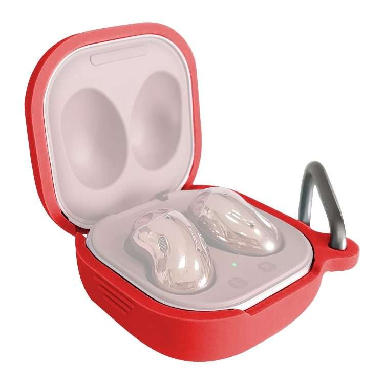 For Samsung Galaxy Buds Live / Pro Bluetooth Earphone Silicone Protective Case with Hook(Red)