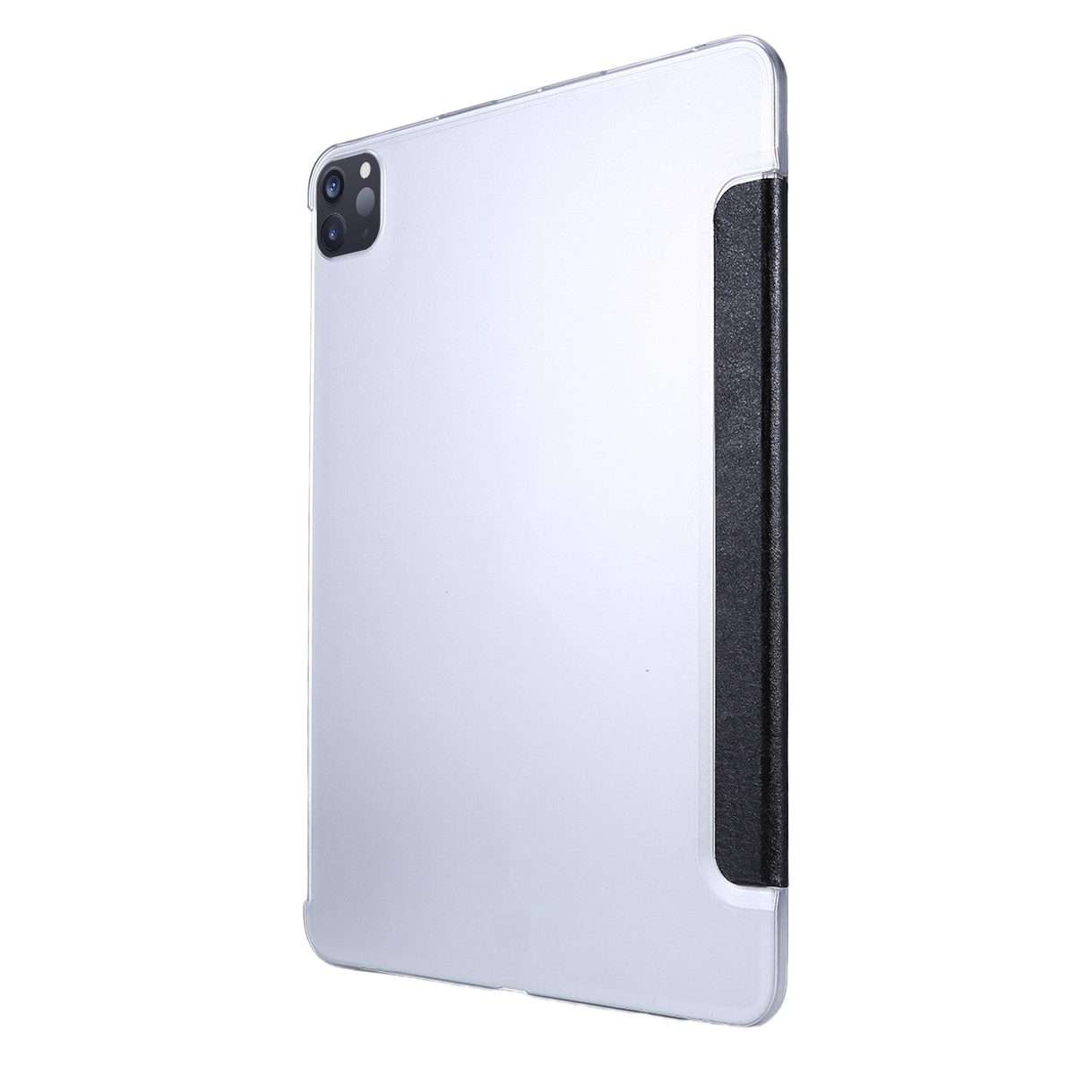 For iPad Air 13 2025 / 2024 / iPad Pro 12.9 2022 / 2021 Silk Texture Three-fold Horizo ... (Black)