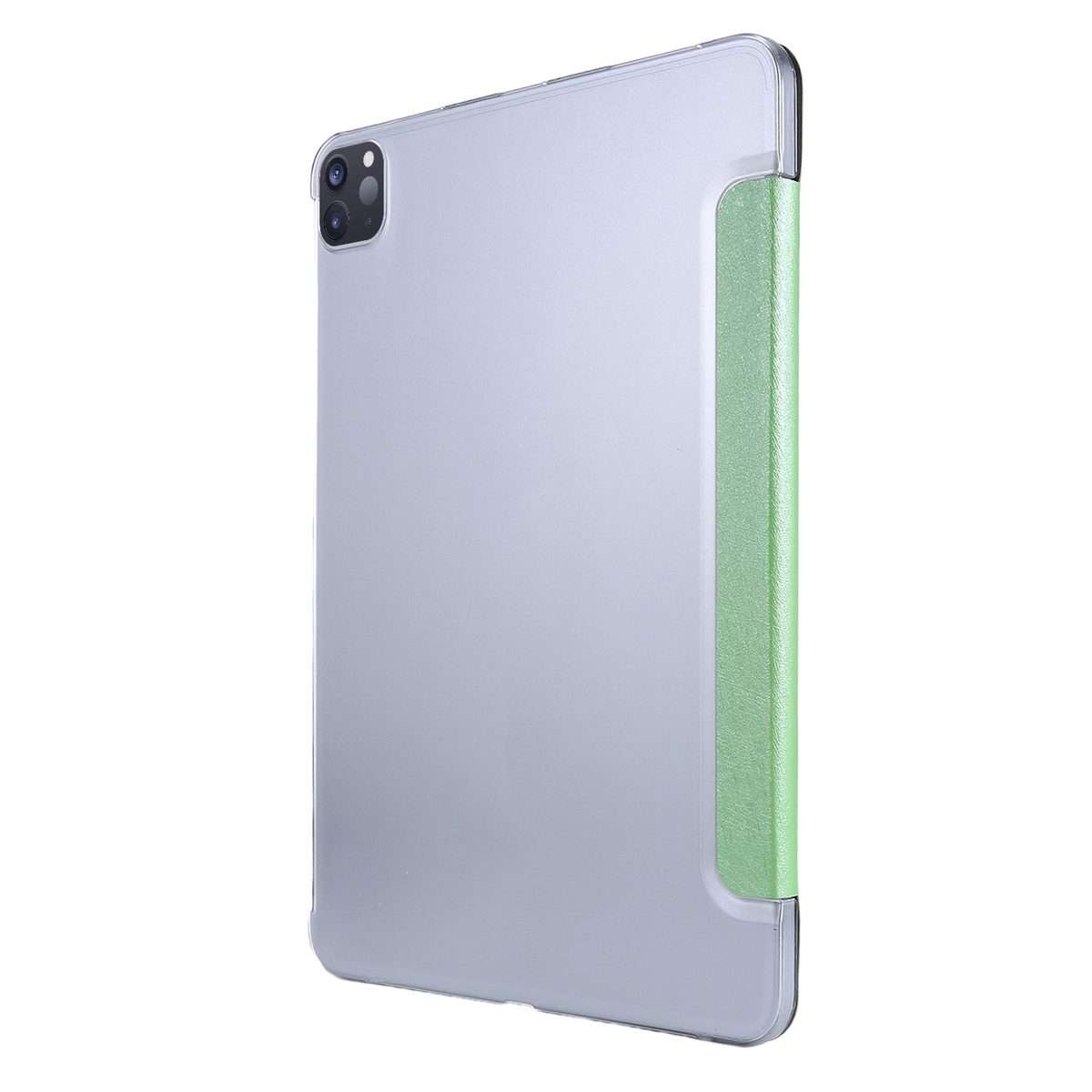 For iPad Air 13 2025 / 2024 / iPad Pro 12.9 2022 / 2021 Silk Texture Three-fold Horizo ... (Green)