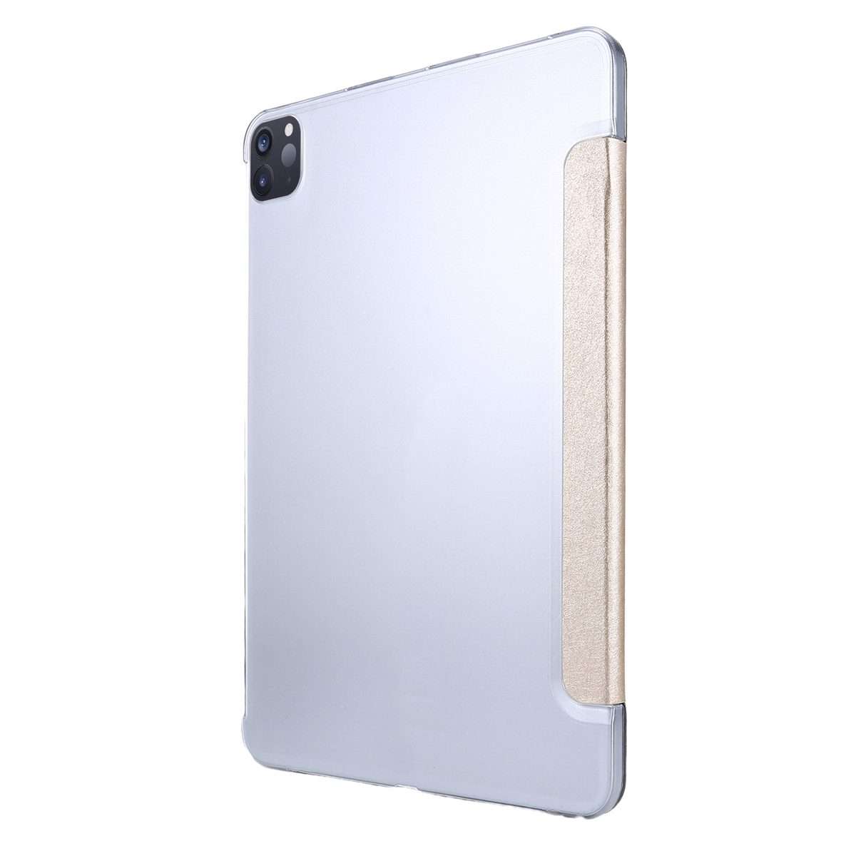 For iPad Air 13 2025 / 2024 / iPad Pro 12.9 2022 / 2021 Silk Texture Three-fold Horizon ... (Gold)